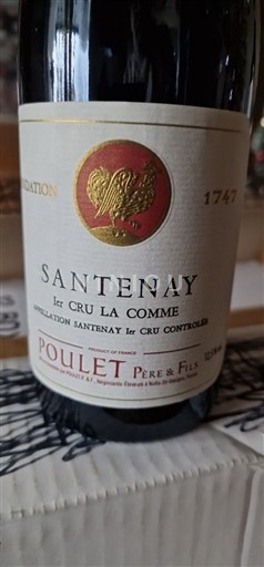 Burgundsko Nespecifikováno Premier Cru Poulet Père & Fils 1er Cru La Comme 2001