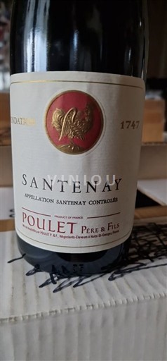 Wines Rouge sec Poulet Père & Fils 1998 France Burgundy Santenay AOC