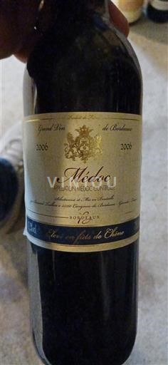 Burdeos Médoc Boyer Élevé en fûts de chêne 2006