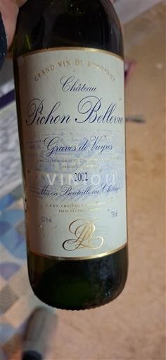 Bordeaux Graves-de-vayres Château Pichon Bellevue 2002