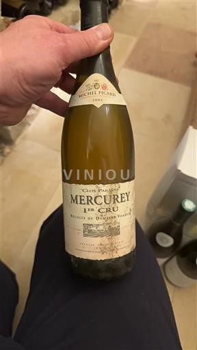 Burgundy Mercurey Premier Cru Michel Picard Clos Paradis 2002