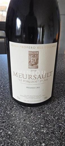 Bourgogne Meursault Premier Cru Domaine Chavy-Chouet Le Poruzot 1er Jus 2016