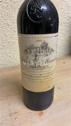 Víno Rouge sec Château Micouleau 2003 Francie Bordeaux AOC