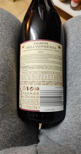 Vénétie Amarone della Valpolicella Italie 2012