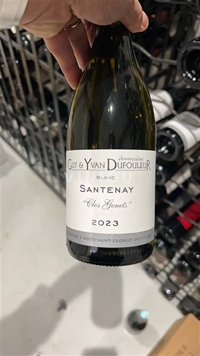 Vin Blanc sec Clos Genets Domaine Guy & Yvan Dufouleur 2023 France Bourgogne Santenay AOC