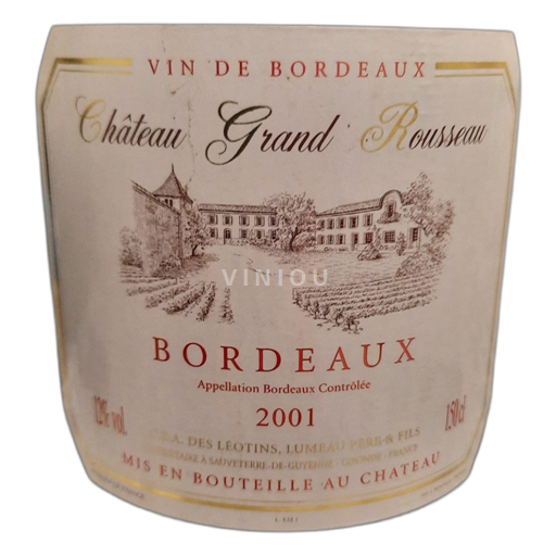 Burdeos Primeras Colinas de Burdeos Chateau grand rousseau 2001