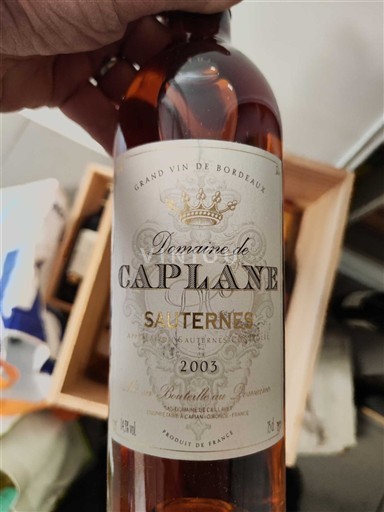 Bordéus Sauternes Domaine Caplane 2003