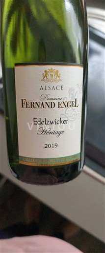 Alsacia Domaine Fernand Engel Edelzwicker Héritage 2019