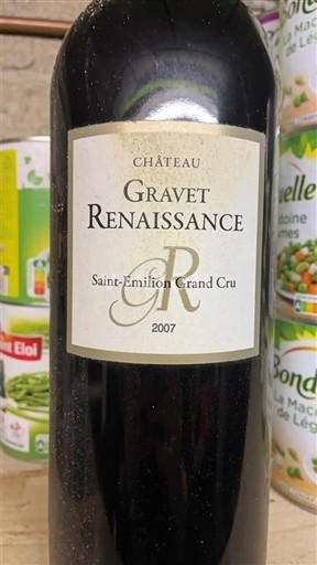 Bordeaux Saint-Émilion Grand Cru Château Gravet Renaissance 2007