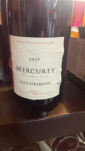 Burgundsko Mercurey Domaine Domingos Ferreira Campos Clos d'Etoyres 2019