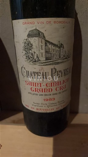 Bordeaux Saint-Émilion Grand Cru Grand Cru Château Peyrelongue 1983
