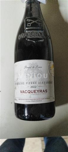 Rhône-dalen Vacqueyras Domaine Pierre Alexandre 2022