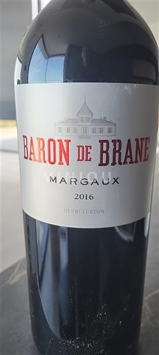 Bordeaux Margaux Château Brane-Cantenac Baron de Brane 2016
