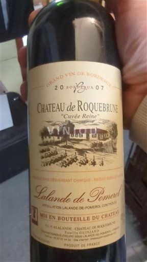 Bordeaux Lalande-de-Pomerol Château Roquebrune Reine 2007