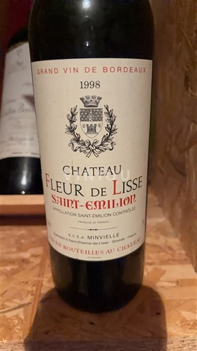 Bordeaux Saint-Émilion Château Fleur de Lisse 1998