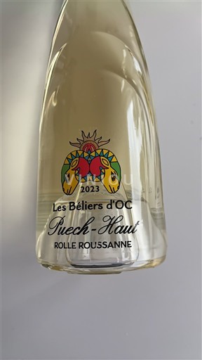 Languedoc a Roussillon Pays d'Oc Puech-Haut Les Béliers d'OC Rolle Roussanne 2023