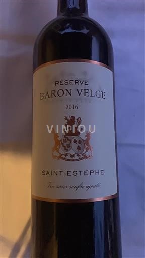 Burdeos Saint-Estèphe Baron Velge Réserve 2016