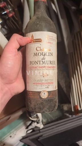 Bordéus Lussac-Saint-Émilion Château Moulin de Fontmurée 2004