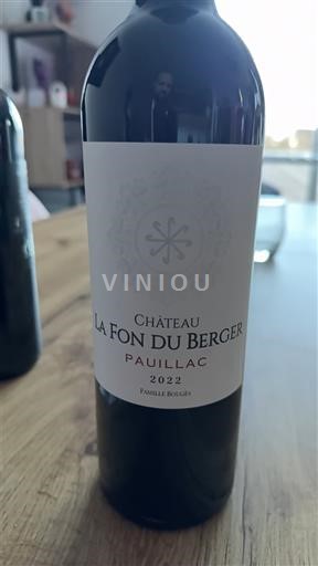 Bordeaux Pauillac Château La Fon du Berger 2022