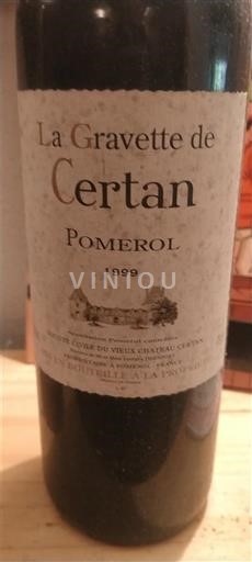Bordeaux Pomerol Château Vieux Château Certan La Gravette de Certan 1999