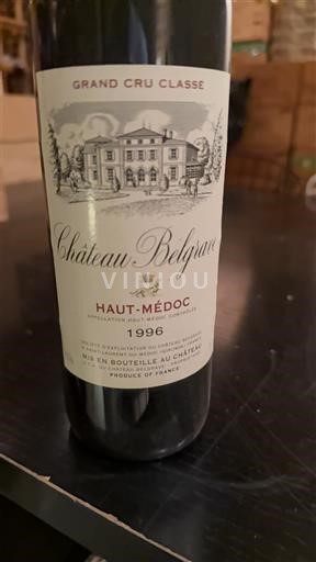 Bordeaux Haut-Médoc Grand Cru Château Belgrave 1996