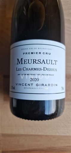 Borgogna Meursault Premier Cru Vincent Girardin Les Charmes-Dessus 2020