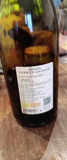 Vallée de la Loire Chinon Domaine Fabrice Gasnier Le Clos de la Cure 2024