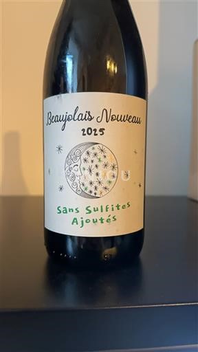 Beaujolais Beaujolais Nouveau Sans Sulfites Ajoutés 2023