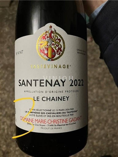 Viinit Rouge sec Le Chainey Domaine Marie-Christine Gadaint 2022 Ranska Burgundi Santenay AOC