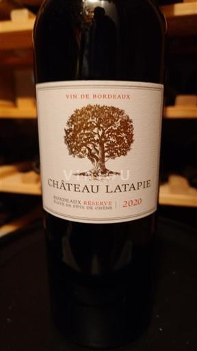 Bordeaux Château Latapie Bordeaux Réserve 2020
