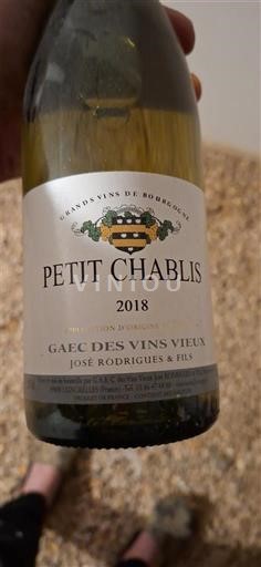 Burgund Petit-Chablis GAEC des Vins Vieux José Rodrigues & Fils 2018
