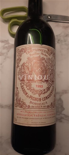 Bordeaux Pauillac Grand Cru Château Pichon Longueville Baron 1993