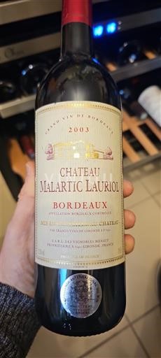 Bordeaux Château Malartic Lauriol 2003