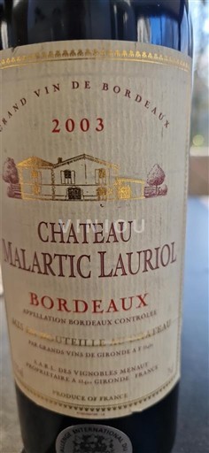 Bordeaux Château Malartic Lauriol 2003