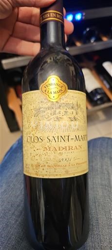 South West Madiran Clos Saint-Martin 2001