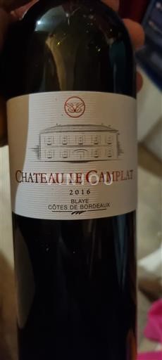 Burdeos Blaye-Côtes de Burdeos Château Le Camplat 2016