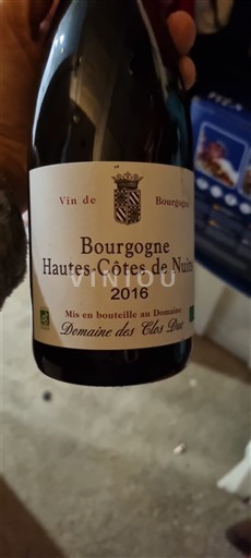 Víno Rouge sec Domaine S Clos Dux 2016 Francie Burgundsko Hautes Côtes de Nuits AOC