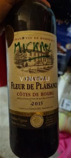 Burdeos Côtes-de-bourg Château Fleur de Plaisance 2015