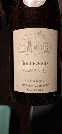 Loiretal Bonnezeaux Domaine Le Mont Privilège 2015