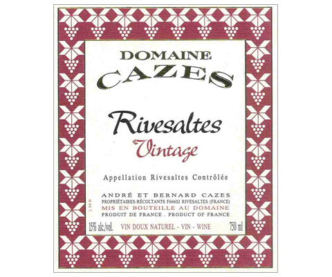 Roussillon Rivesaltes Domaine Cazes 1994