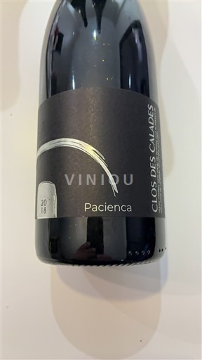 Viinit Rouge sec Pacienca Clos des Calades 2018 Ranska Languedoc AOC
