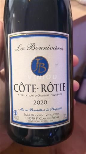 Vallée du Rhône Côte-rôtie Earl Bracoud Les Bonnivières 2020