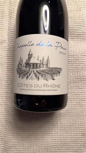 Valle del Rodano Côtes-du-Rhône Chapelle de la Paix 2022