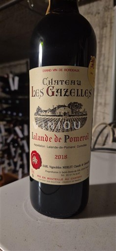 Bordeaux Lalande-de-Pomerol Château Les Gazelles 2018