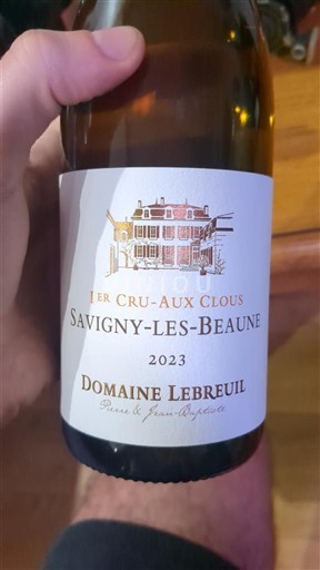 Borgoña Savigny-lès-Beaune Premier Cru Domaine Lebreuil 1er Cru Aux Clous 2023