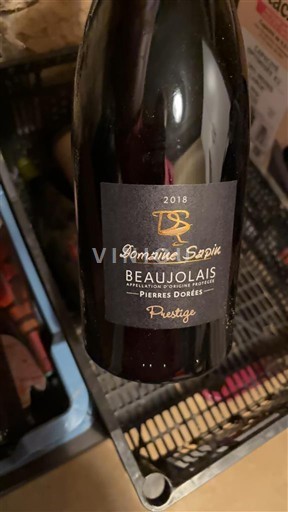 Beaujolais Ospecificerad Domaine Sapin Prestige 2018