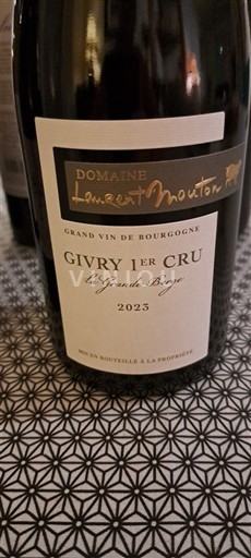 Bourgogne Givry Premier Cru Domaine Laurent Mouton La Grande Berge 2023