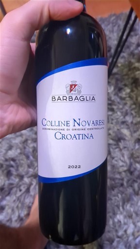 Piémont Colline Novaresi Barbaglia Croatina 2022