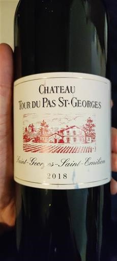 Bordeaux Saint-Georges-Saint-Émilion Chateau Tour du Pas St. Georges 2018