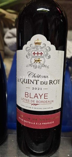 Burdeos Blaye-Côtes de Burdeos Château Le Quint du Roy 2021